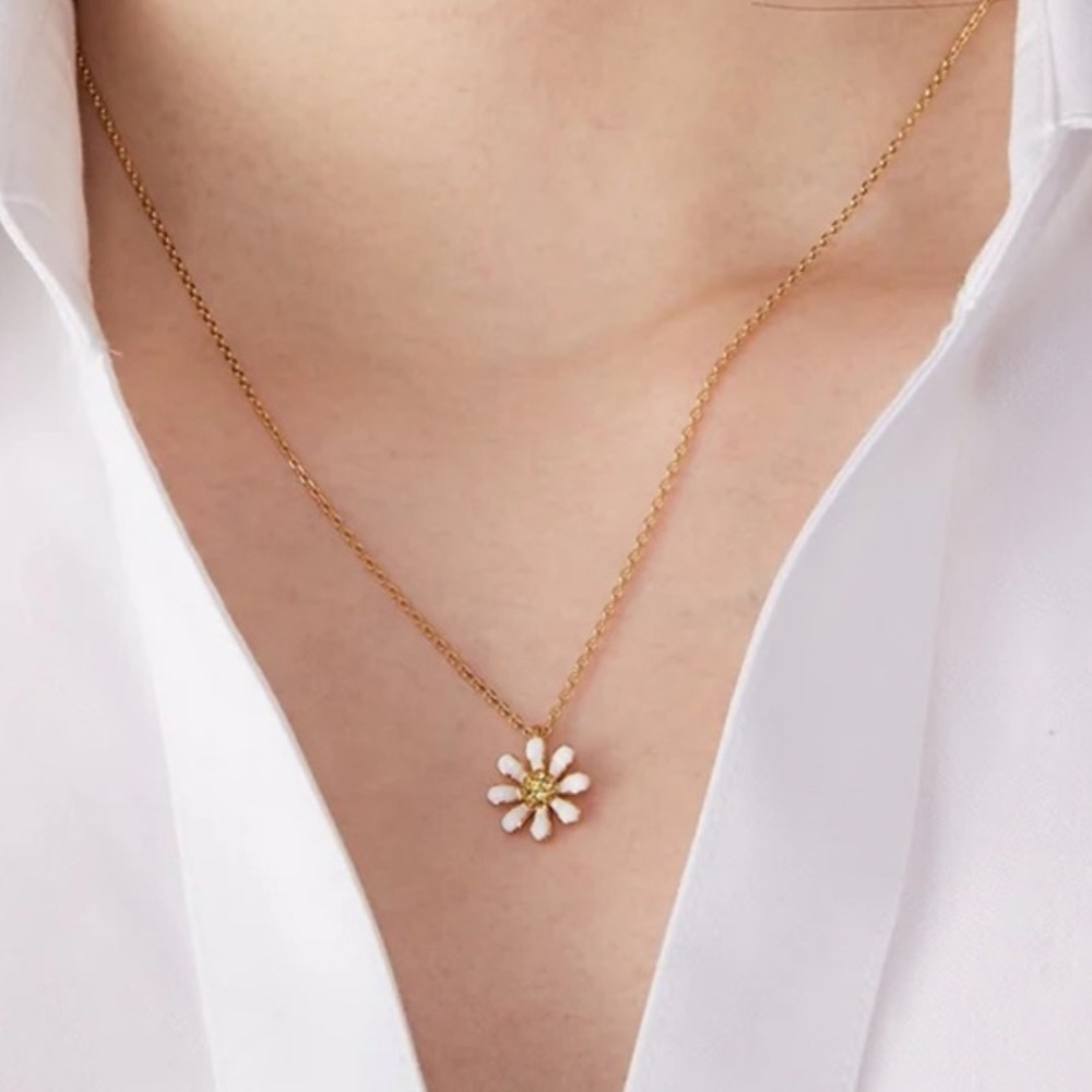 Kate Spade Gold Dazzling Daisy Pendant with Lady Bug Charm Necklace